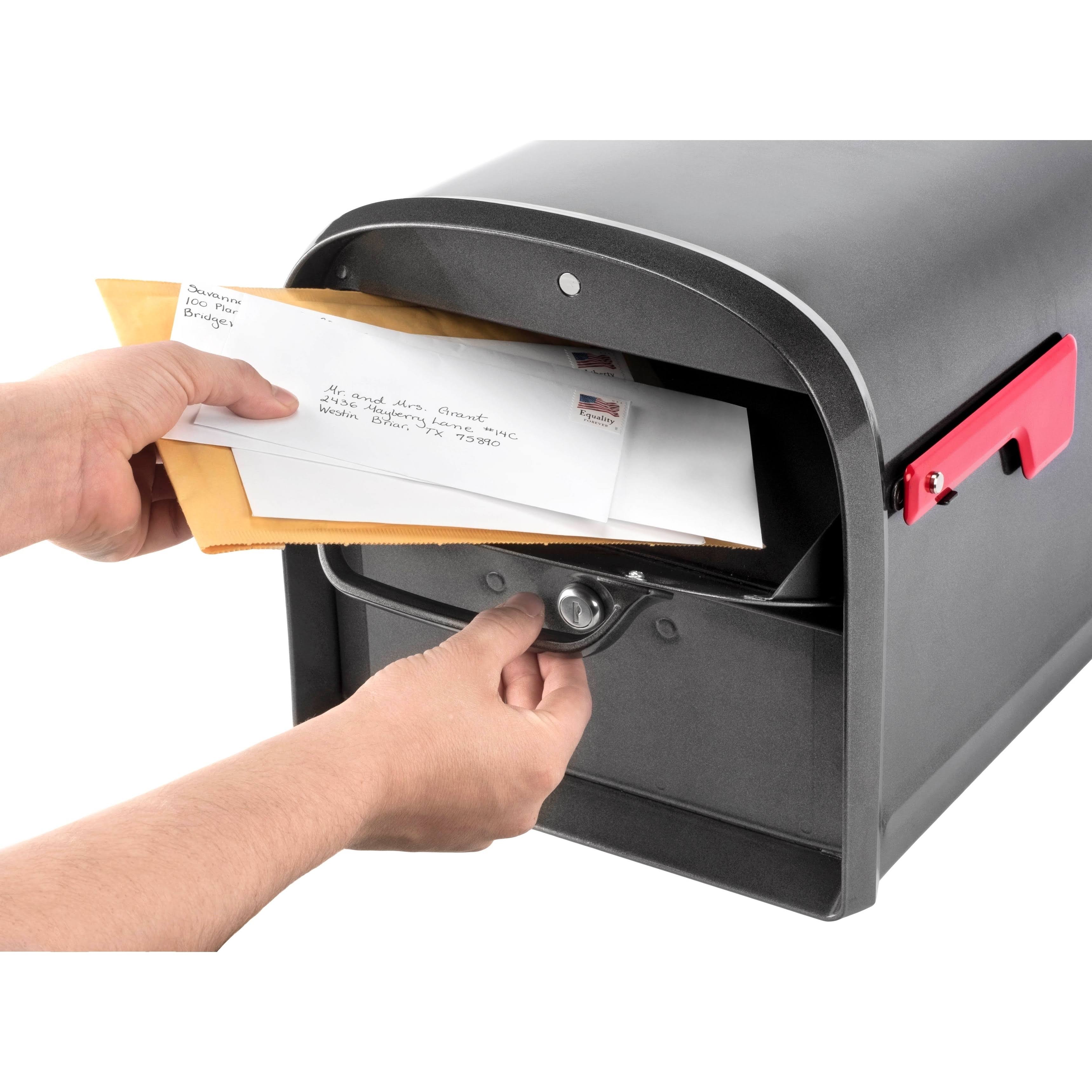 Oasis 360 Post Mount Locking Mailbox (Black), Architectural Mailboxes