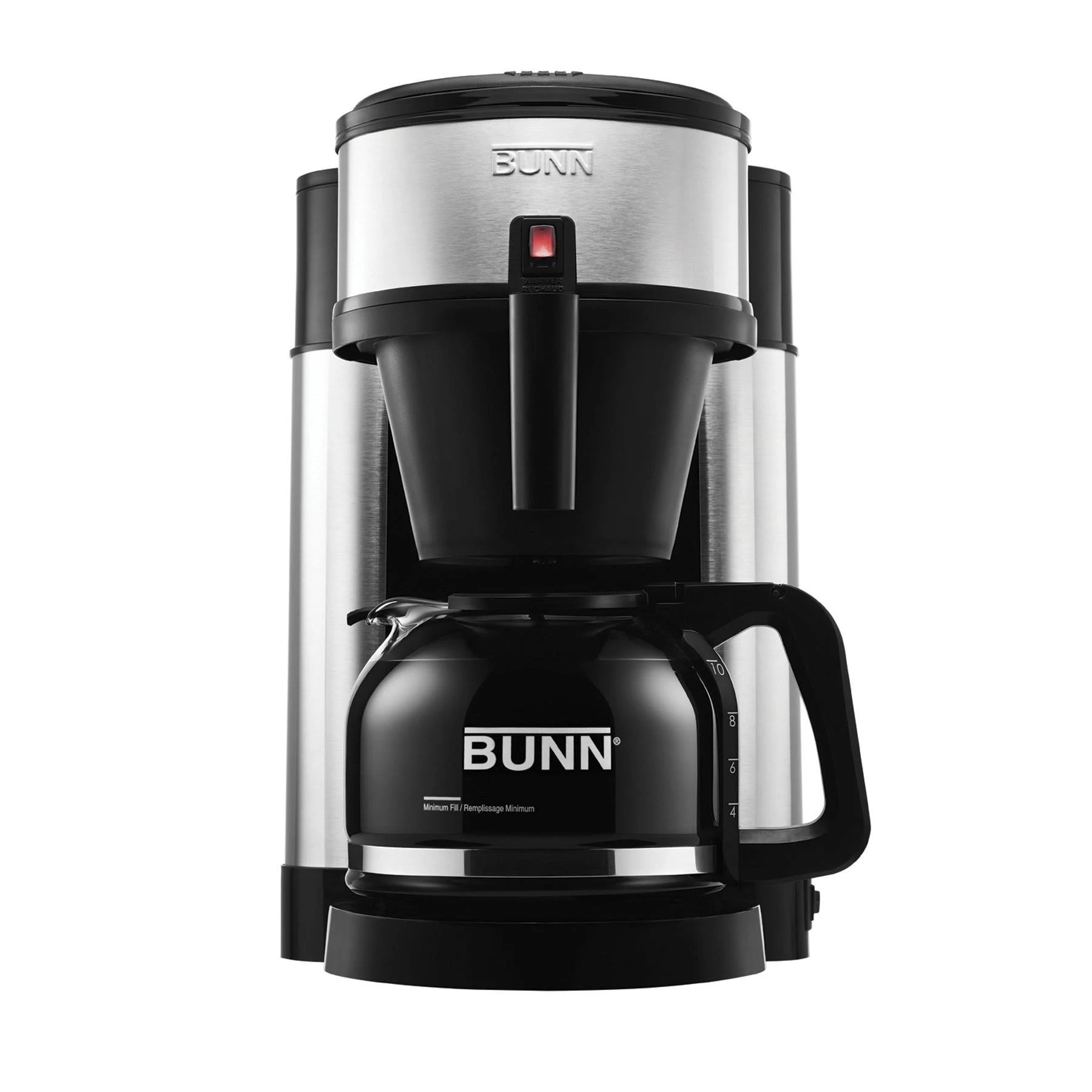 Bunn 10-Cup Home Coffee Brewer, Stainless Steel, Black