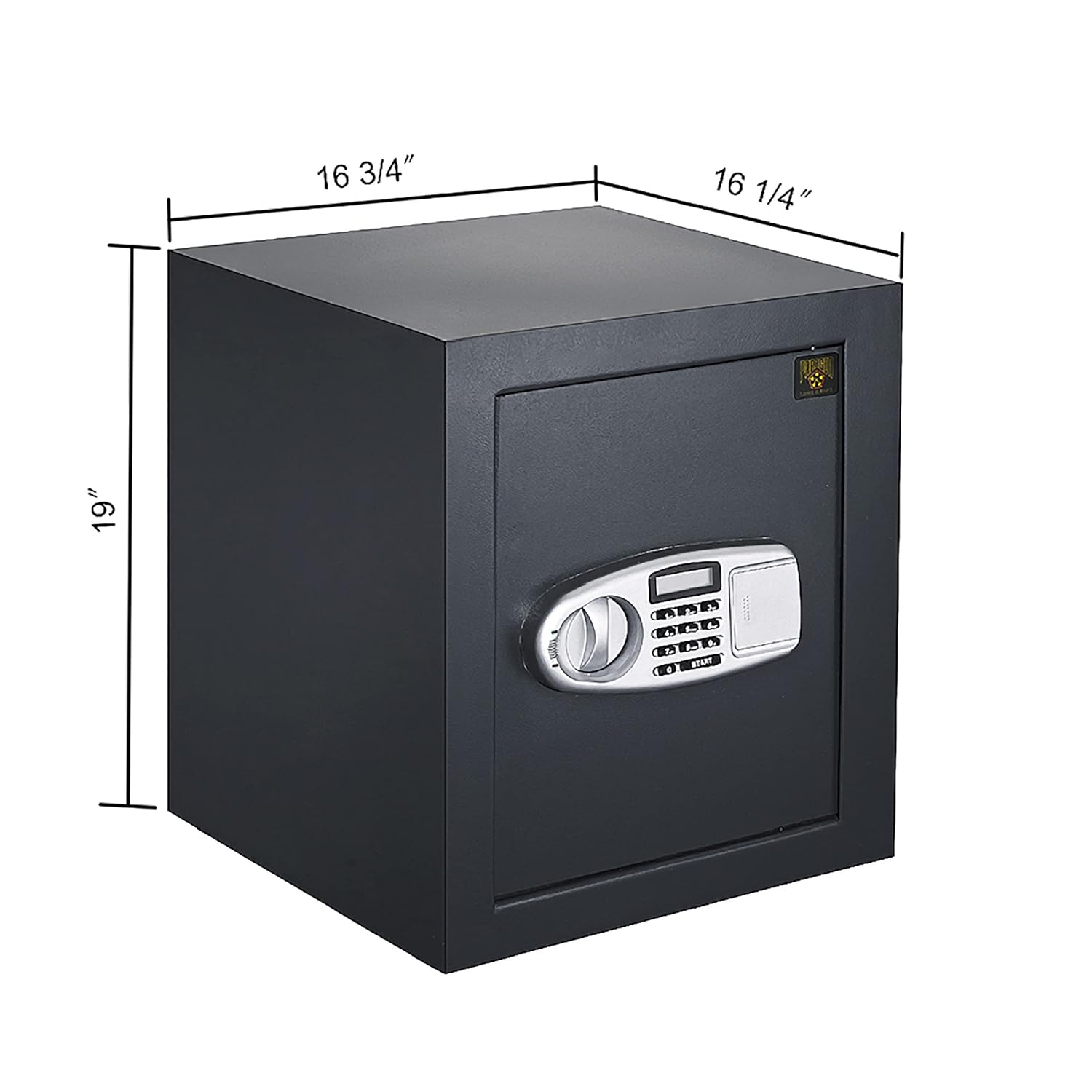 Fireproof Home Safe - Electronic Lockbox with Keypad, 2 Keys, and Interior Shelf - Protects Cash, Jewelry, Documents, and More by Paragon Safes (Gray)