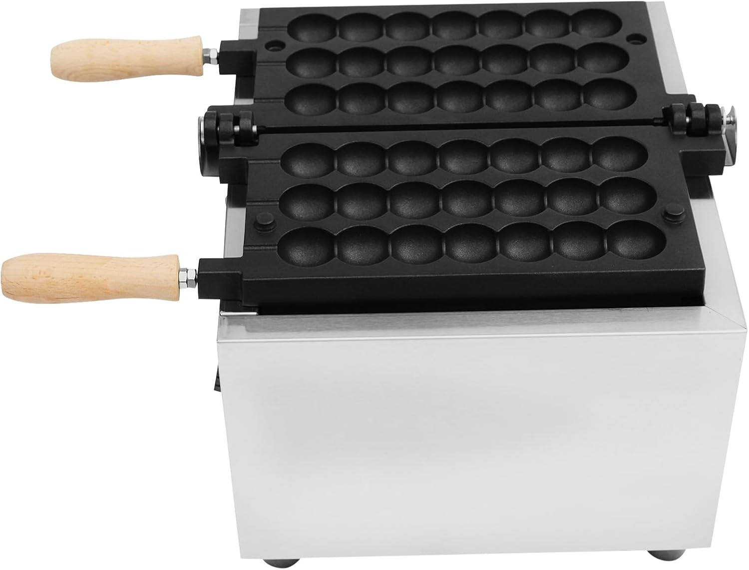 Egg Waffle Maker, 42pcs Commercial Electric Donut Ball Waffle Maker Steel Baker Machine With Time & Temp. Control, Stainless Steel Nonstick Bubble Waffle Machine for Homes, Restaurants