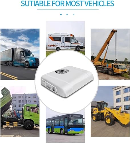 12V Camper Air Conditioner with Heat, Universal for RV Rooftop AC Unit, 12 Volt DC Air Conditioner Heater Combo, Quiet A/C Unit 2 in 1 Heating Cooling for Truck Trailer Boat Motorhome Tractor Caravan
