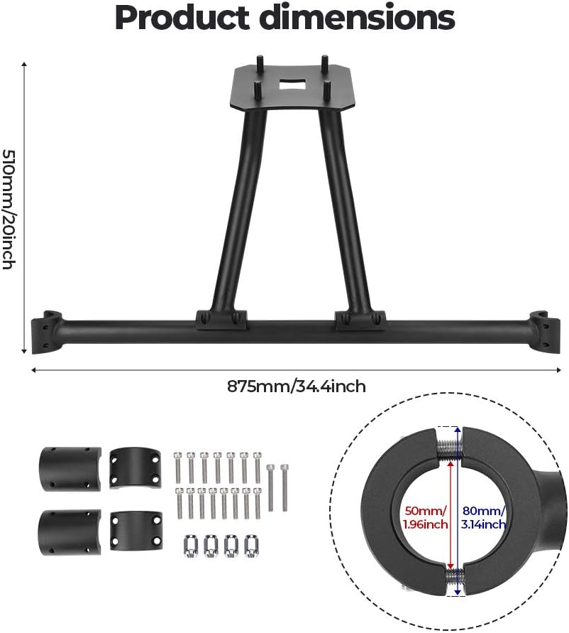 kemimoto RZR PRO XP Spare Tire Carrier, Heavy Duty Spare Tire Mount Holder Rack Compatible with 2020 2021 2022 Polaris RZR PRO XP / 4