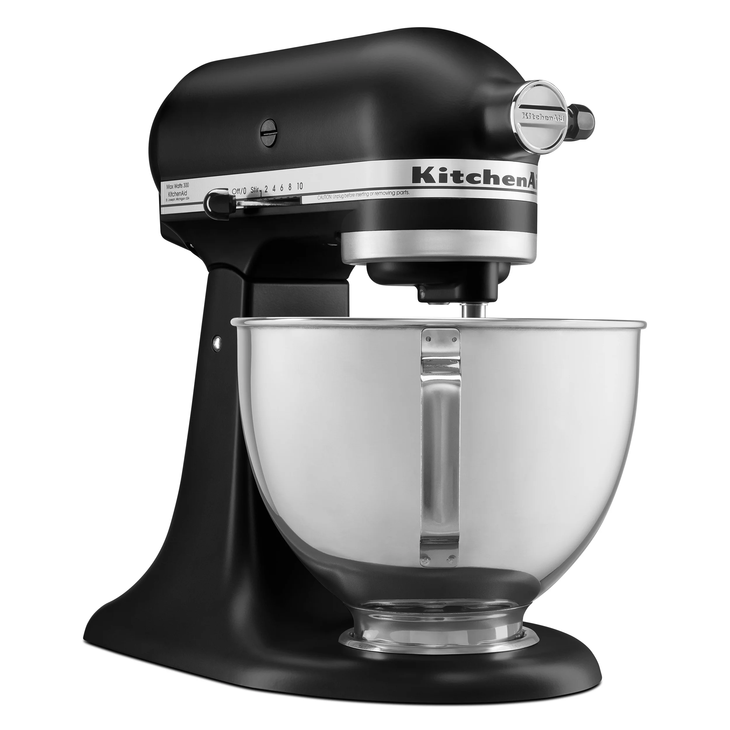 KitchenAid® Deluxe 4.5 Quart Tilt-Head Stand Mixer, Black Matte, KSM97