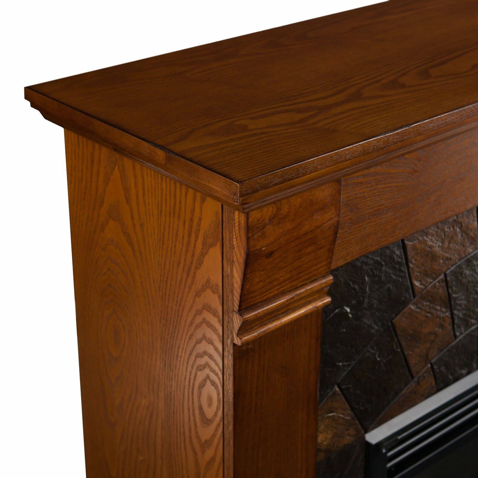 Southern Enterprises Elkmont Electric Fireplace - Salem Antique Oak
