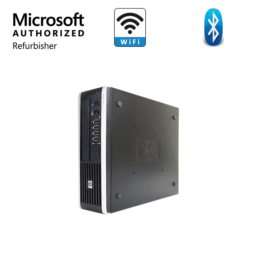 Restored HP Compaq 8300 USFF Desktop Computer, Core i5 4GB 250GB HDD 19" Monitor Quad-Core DVD VGA Displayport Wi-Fi BT - Desktop PC Windows 10 (Refurbished)