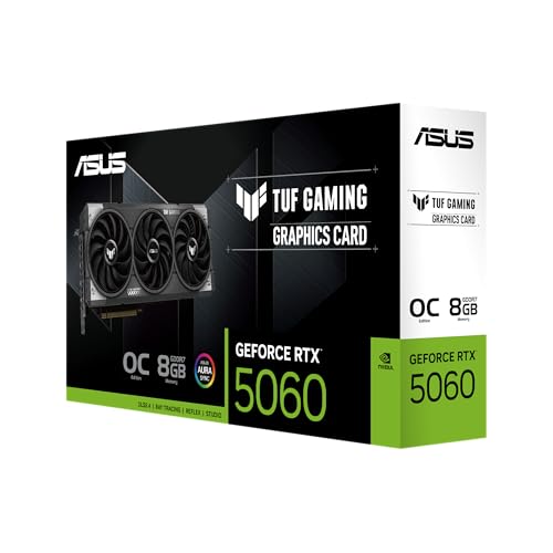 ASUS The SFF-Ready Prime GeForce RTX™ 5060 8GB GDDR7 OC Edition Graphics Card (PCIe® 5.0, 8GB GDDR7, HDMI®/DP 2.1, 2.5-Slot, Axial-tech Fans, Dual BIOS)