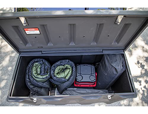 Buyers Products 1707020 Large Poly Hitch Mounted Cargo Carrier Multi-Purpose Utility Storage Bin Box, 23x51x26 Inches, Job Site Box, Camping, Storage and Organizer, Black