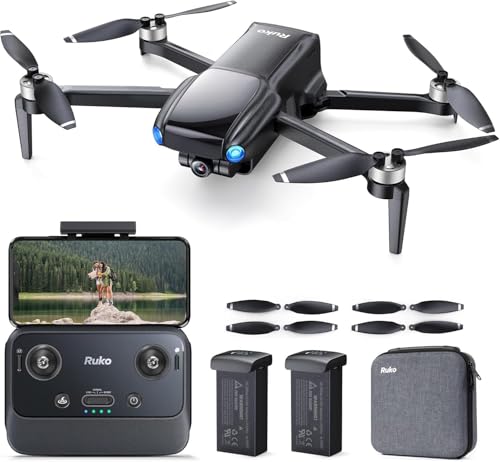 Ruko U11MINI 4K, Drones with Camera for Adults 4K Video 8K Photo, Under 249g, 3-Axis Gimbal EIS, 20000ft FPV Transmission, AI Takeoff/Landing, Auto Return, GPS with Beeper, Beginner (96-Min Flight)