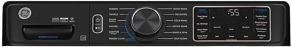 GE 5.0 Cu. Ft. Capacity Diamond Grey Smart Front Load Energy Star Steam Washer with SmartDispense UltraFresh Vent System with OdorBlock