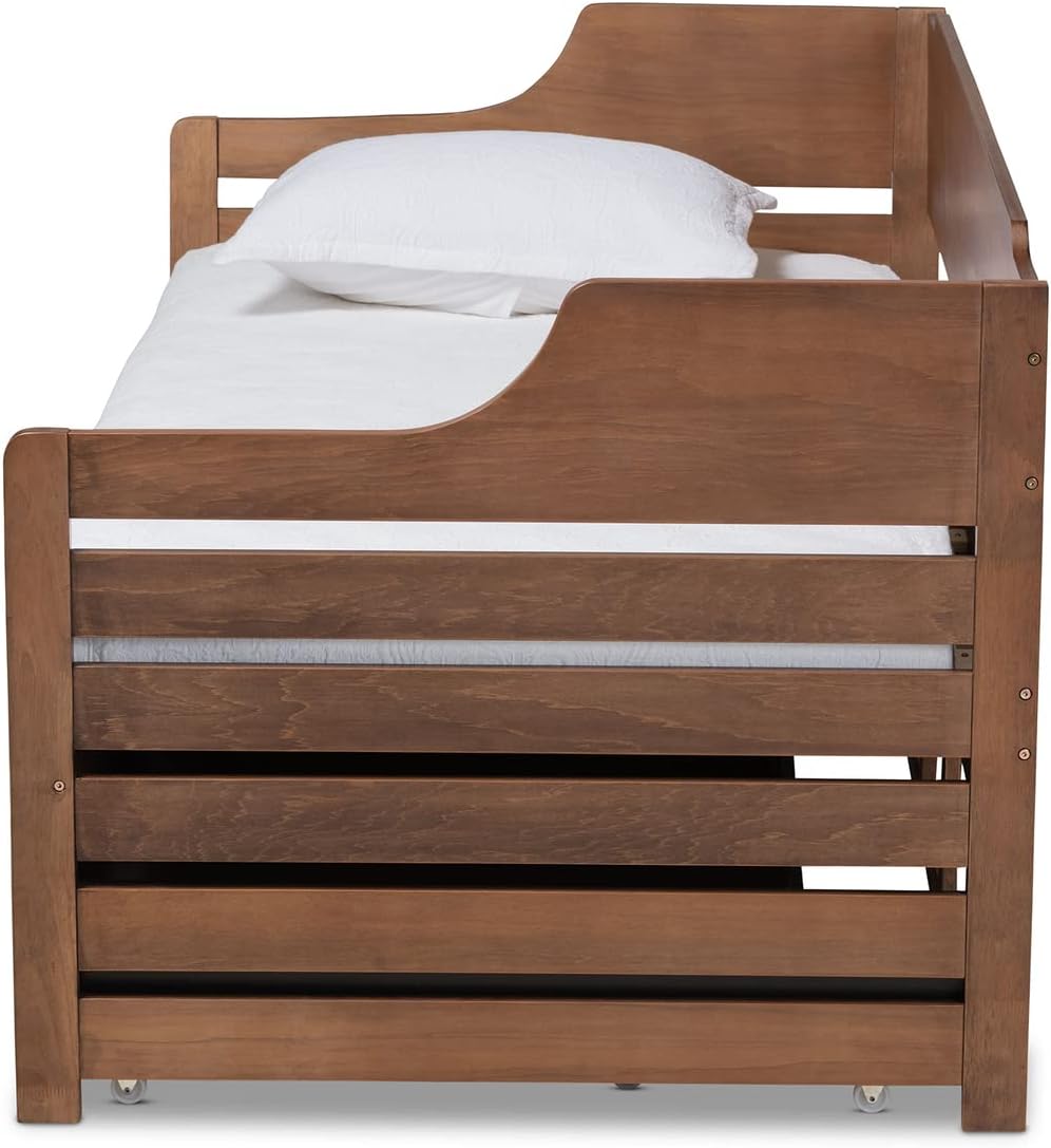 Baxton Studio Jameson Walnut Expandable Twin Size to King Size Daybed