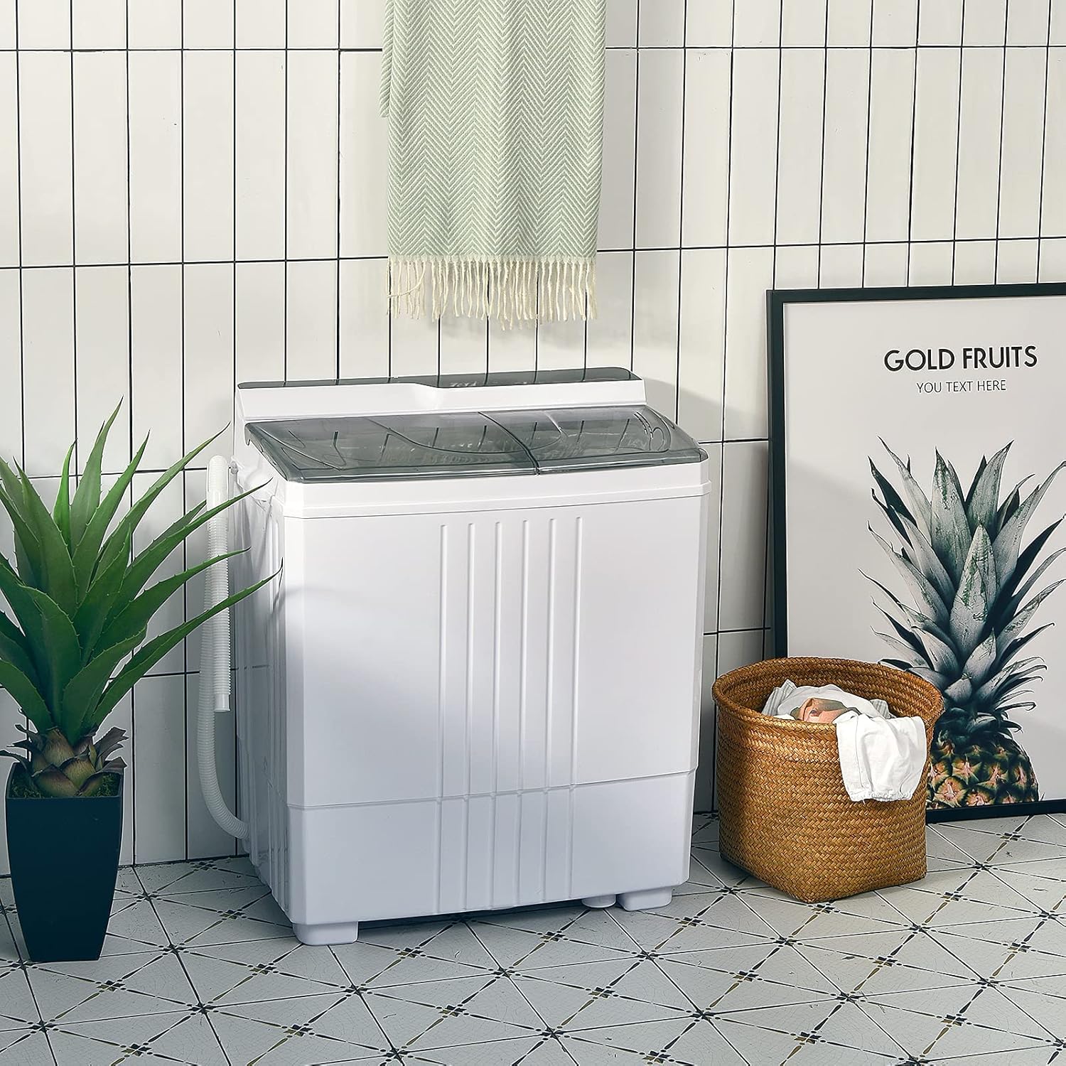 Generic FP10020US-GR Portable Washing Machine, Gray