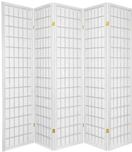Legacy Decor 6 Panels Room Divider Privacy Screen Partition Shoji Style 71" Tall Cherry Finish 104" Wide