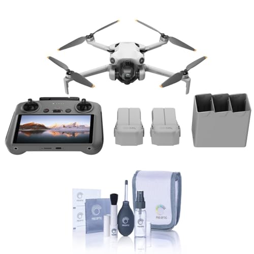 DJI Mini 4 Pro (DJI RC 2), Folding Mini-Drone with 4K HDR Video Camera for Adults, Under 0.549 lbs/249 g, 34 Mins Flight Time, 20 km Max Video Transmission Distance, Omnidirectional Vision Sensing