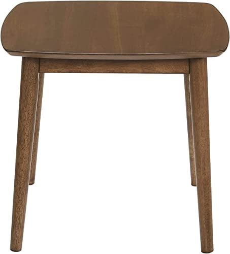 New Classic Furniture 3 Piece Felix Mid-Century Wood Coffee Table and End Table Se, Natural Walnut