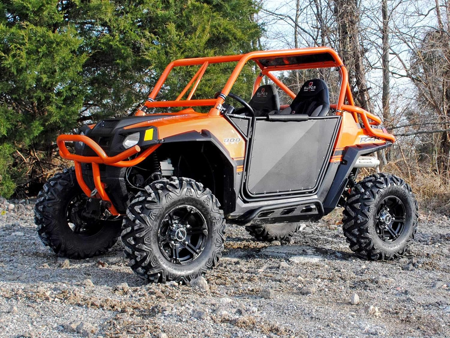 SuperATV Aluminum Doors for Polaris RZR 800/800 S / 570/900 | Automotive Style Latch | Ideal Height for Comfortable Ride