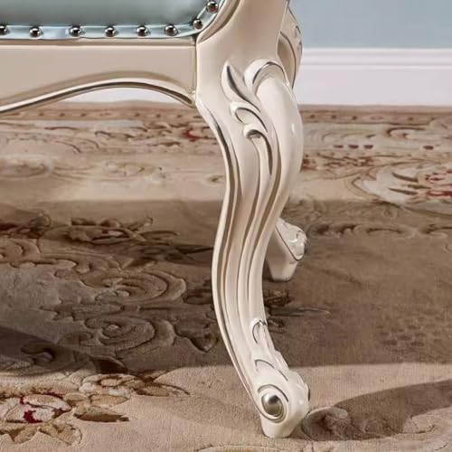 Bed End Bench Bedside Stool, Bedroom Furniture, Shoe Changing Sofa Stool, Solid Wood Leather Bed Bed, French Fashion Bedside Stool Bench Ottoman for End of Bed, 160*47*66cm