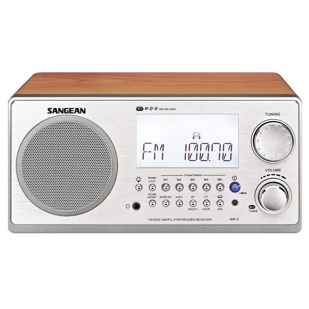 Sangean WR-2 FM-RBDS amwooden Cabinet Digital Tuning Receiver (Walnut)