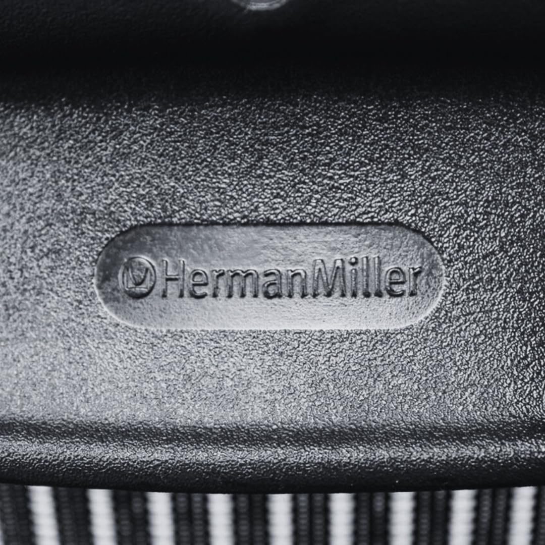 Aeron Classic Herman Miller Office Chair Size B (Medium) - Black with Free Roller Blade Style Wheels | Fully Adjustable, Quick Assembly, (Renewed)