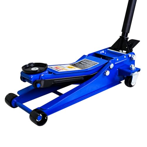 Heavy Duty 3 Ton Floor Jack, Steel Service Jack Quick Rise with Double Pump for Quick Lifting, Lifting Range 4"-21", Trolley Floor Jack Foot Model