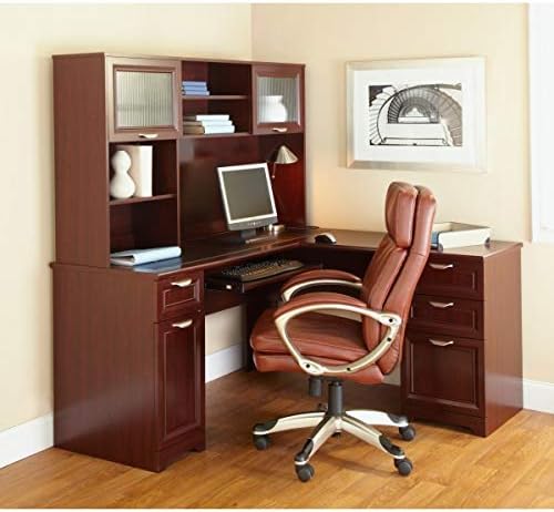 Realspace Magellan 59"W L-Shape Corner Desk, Classic Cherry