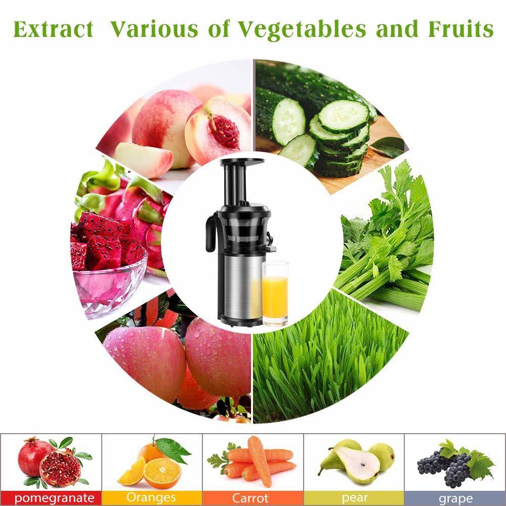 Juicer Slow Juicers Machine Portable Vertical Cold Press Juicer with