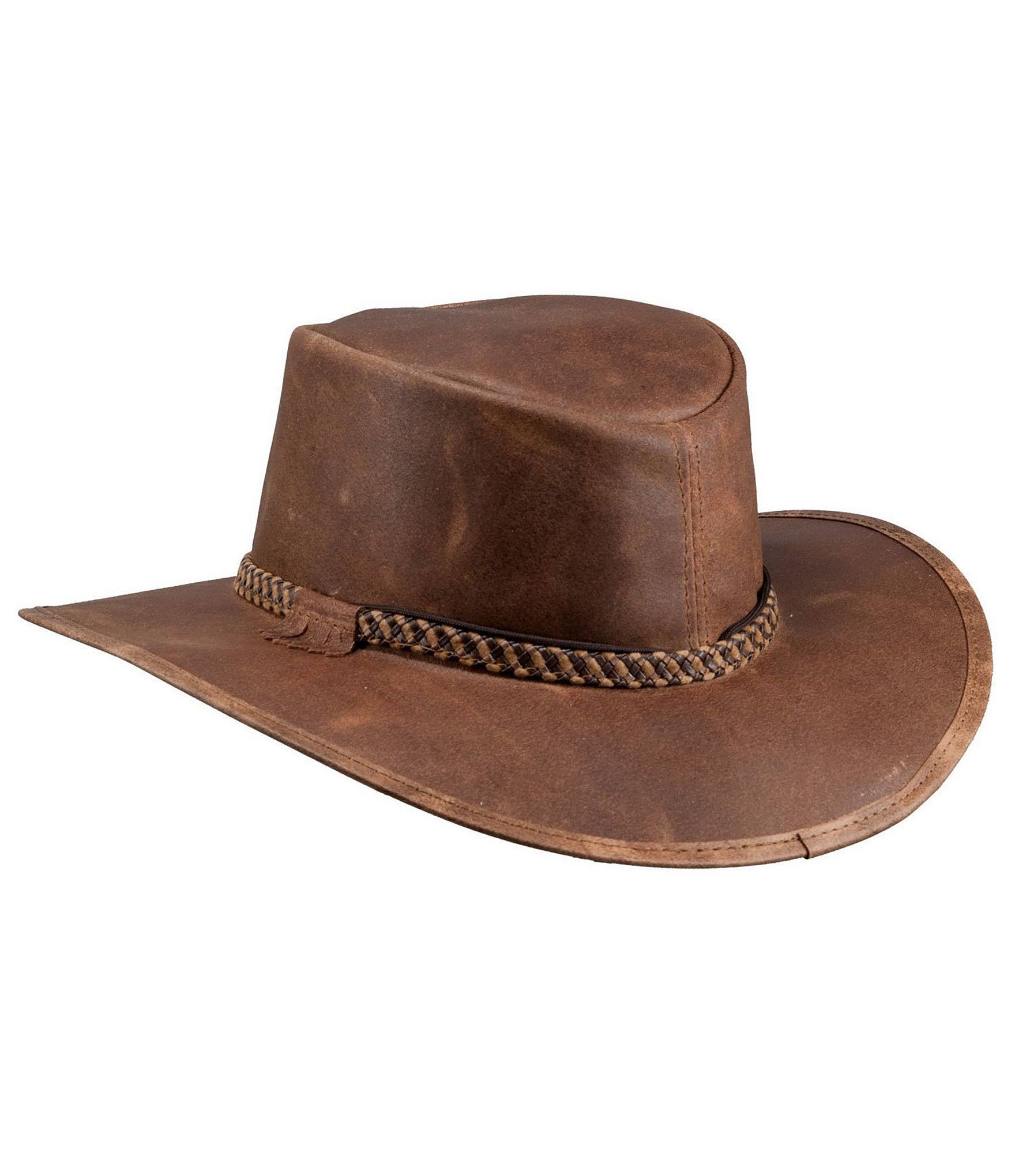 Men&s Crusher Leather Hat - Copper