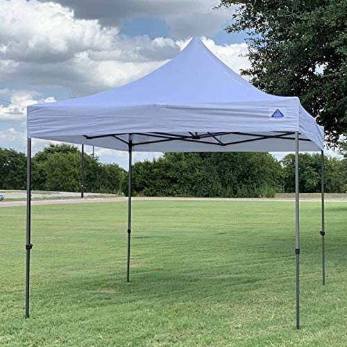 DELTA 10'x10' Pop Up Party Tent Commercial Instant Party Wedding Canopy Shelter Ez + Wheel Bag + 4 Weight Bags -10'x10' D Model White