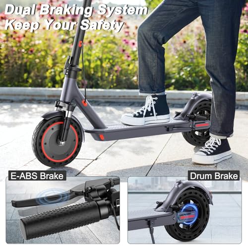 VOLPAM Electric Scooter, 350W/500W, 8.5/10 Tires, 12/21/28 Miles Range, 16/19/22Mph, Folding E-Scooter with Dual Braking