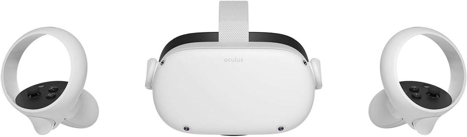 Oculus Quest 2 Advanced All-in-One Virtual Reality VR Headset 128GB Set, White