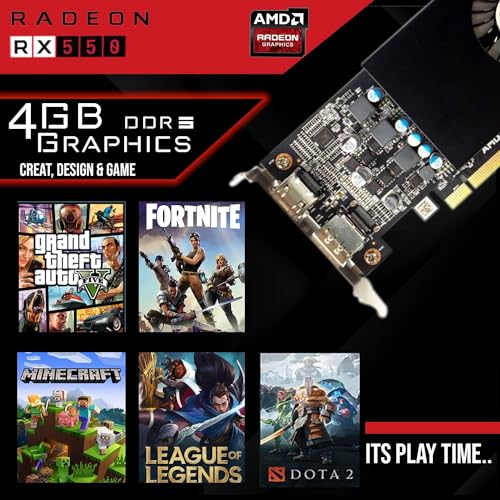HP G3 Gaming Desktop PC, Intel Core i7 6th Gen, AMD RX 550 Graphics, 32GB RAM, 1TB SSD, MTG New 24 Inch Dual Monitor, RGB Keyboard Mouse, Speaker, Webcam, Win 10 Pro (Renewed)