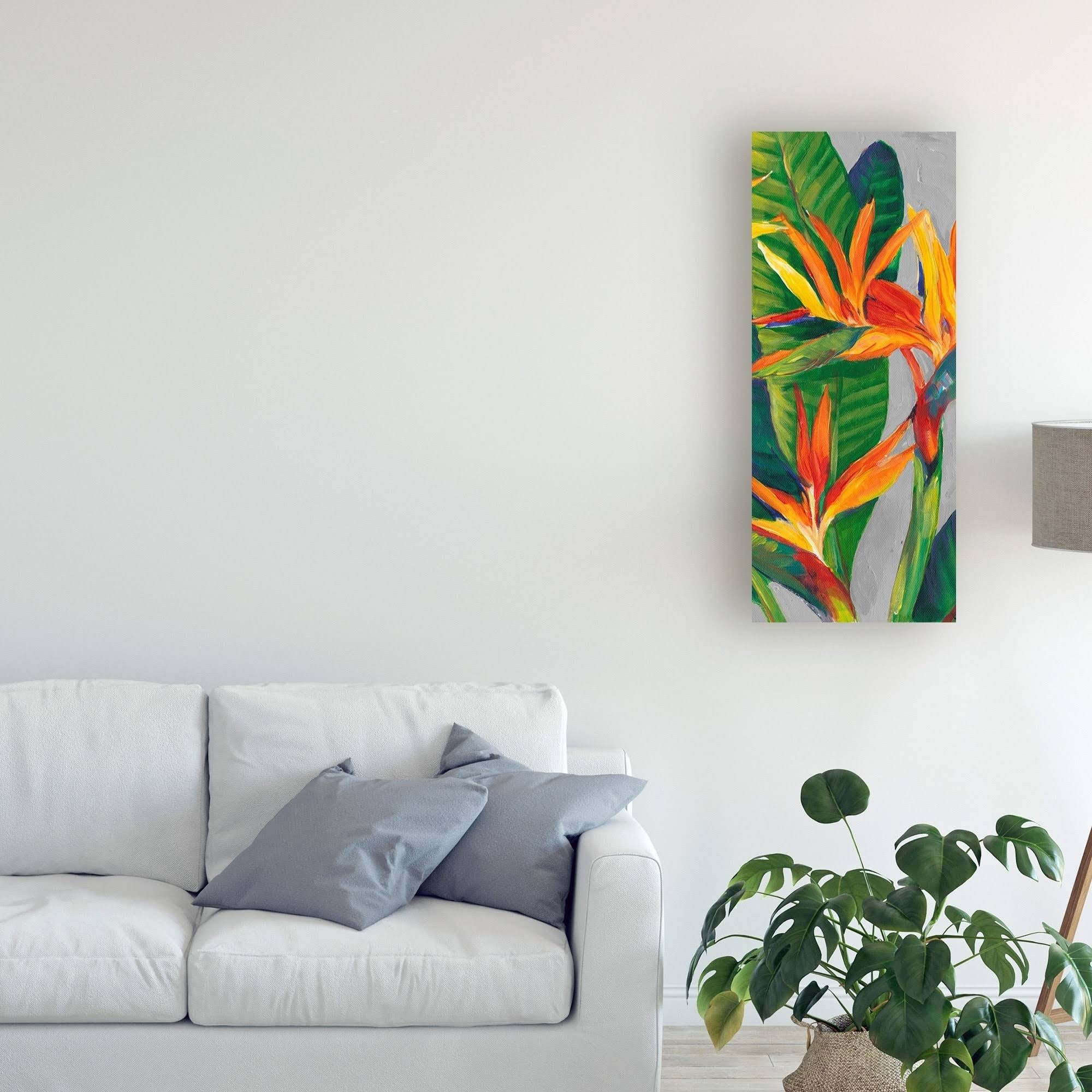Porch u0026 den Tim OToole &Bird of Paradise Triptych II& Canvas Art 10x24