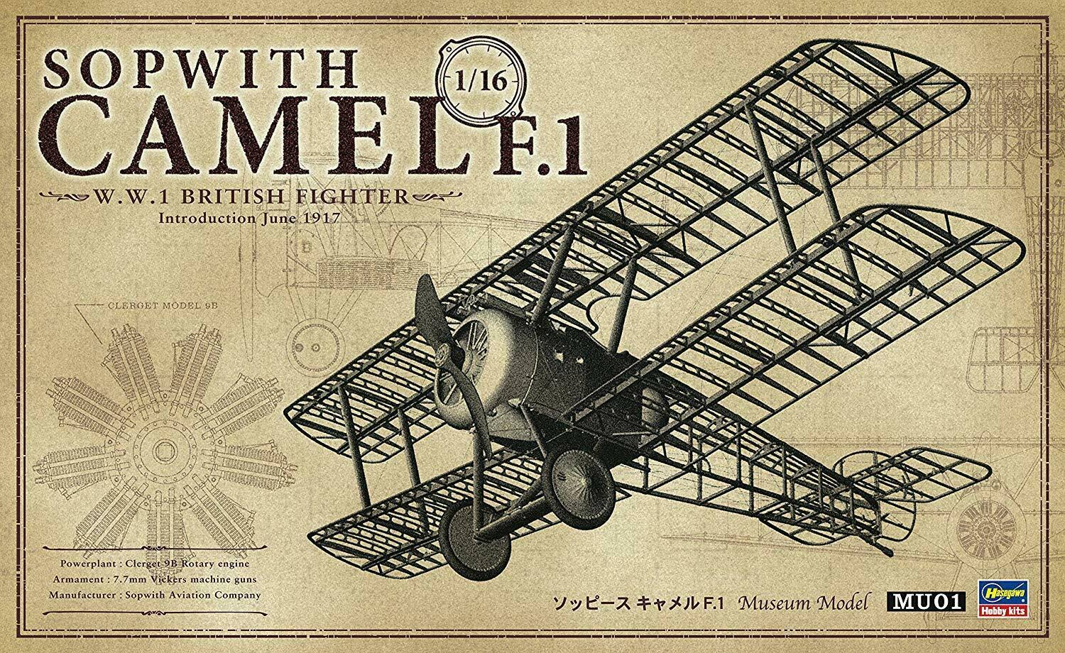 Hasegawa - 1/16 Sopwith Camel F.1 -