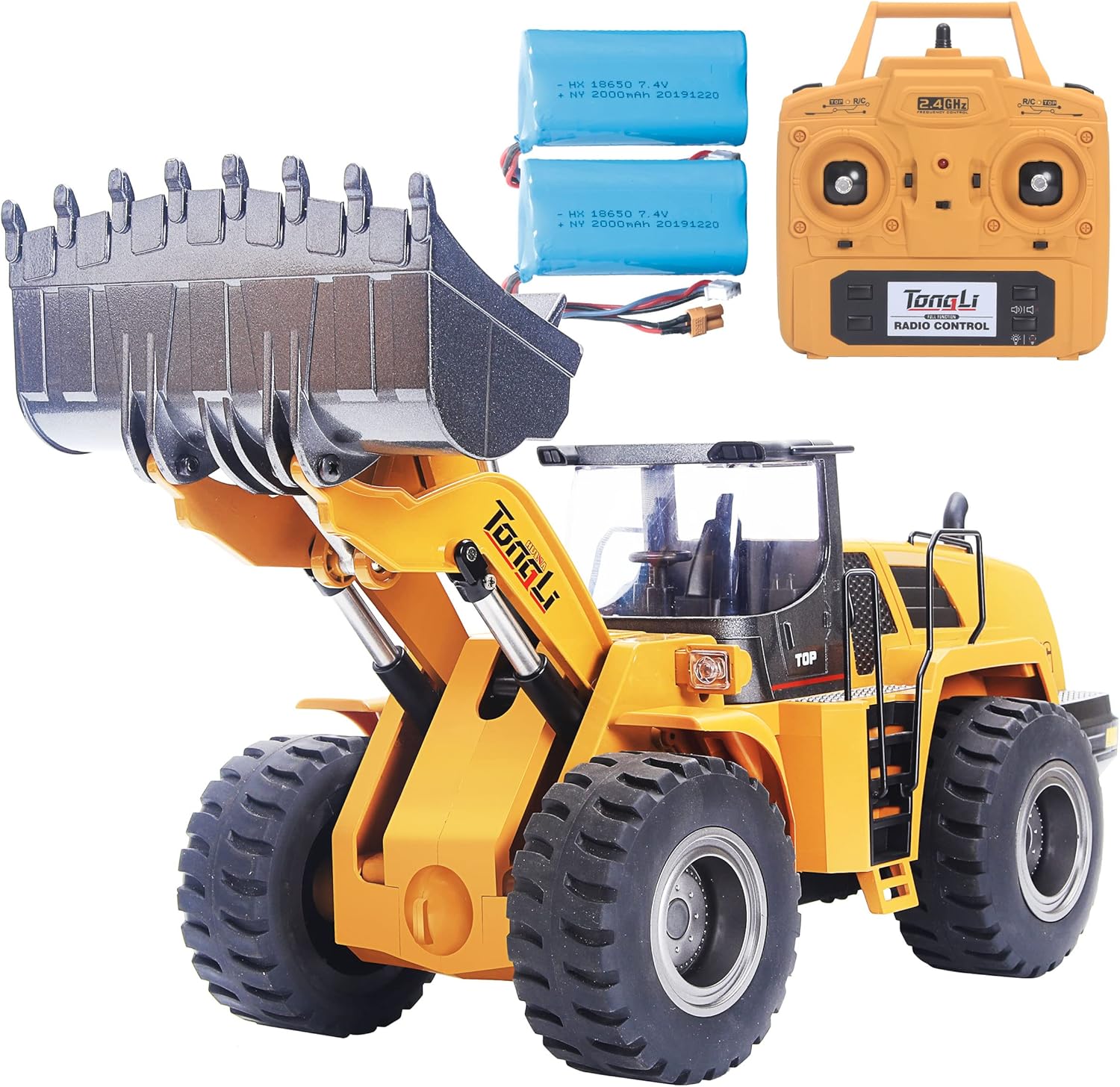 huina rc Bulldozer for Adults 1583 rc Dozer for Adults Metal rc Excavator rc Construction Equipment huina Loader Front Loader Remote Control 2 Battery Remote Control Construction Vehicles