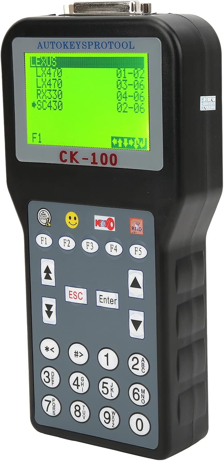 Car Key Programmer Transponder, V99.99 ABS Auto Programming Tool Sensitive Multi‑Language US Plug 100‑240VCar Accessory