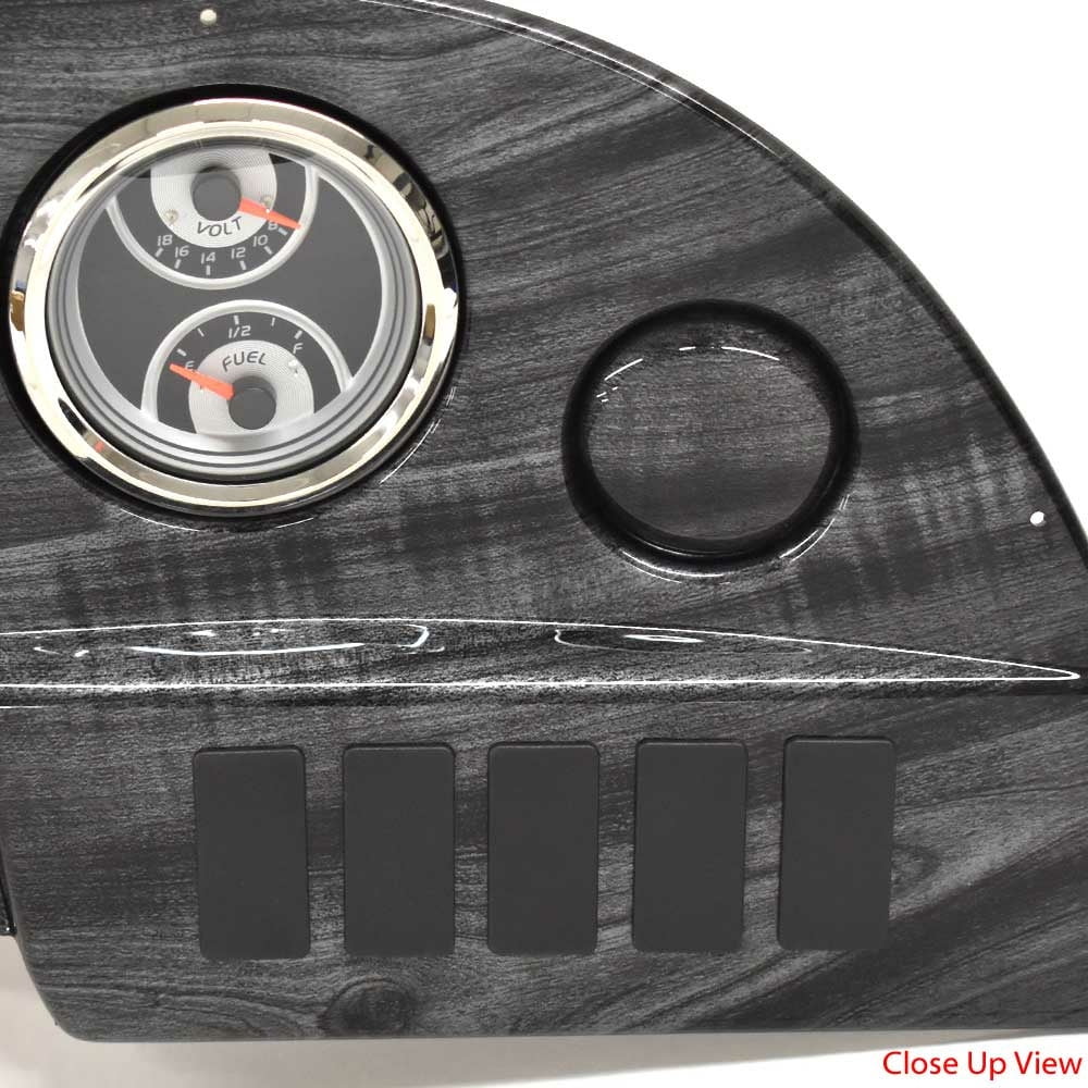Avalon Pontoon Boat Gauge Panel 125745 | Gray Woodgrain