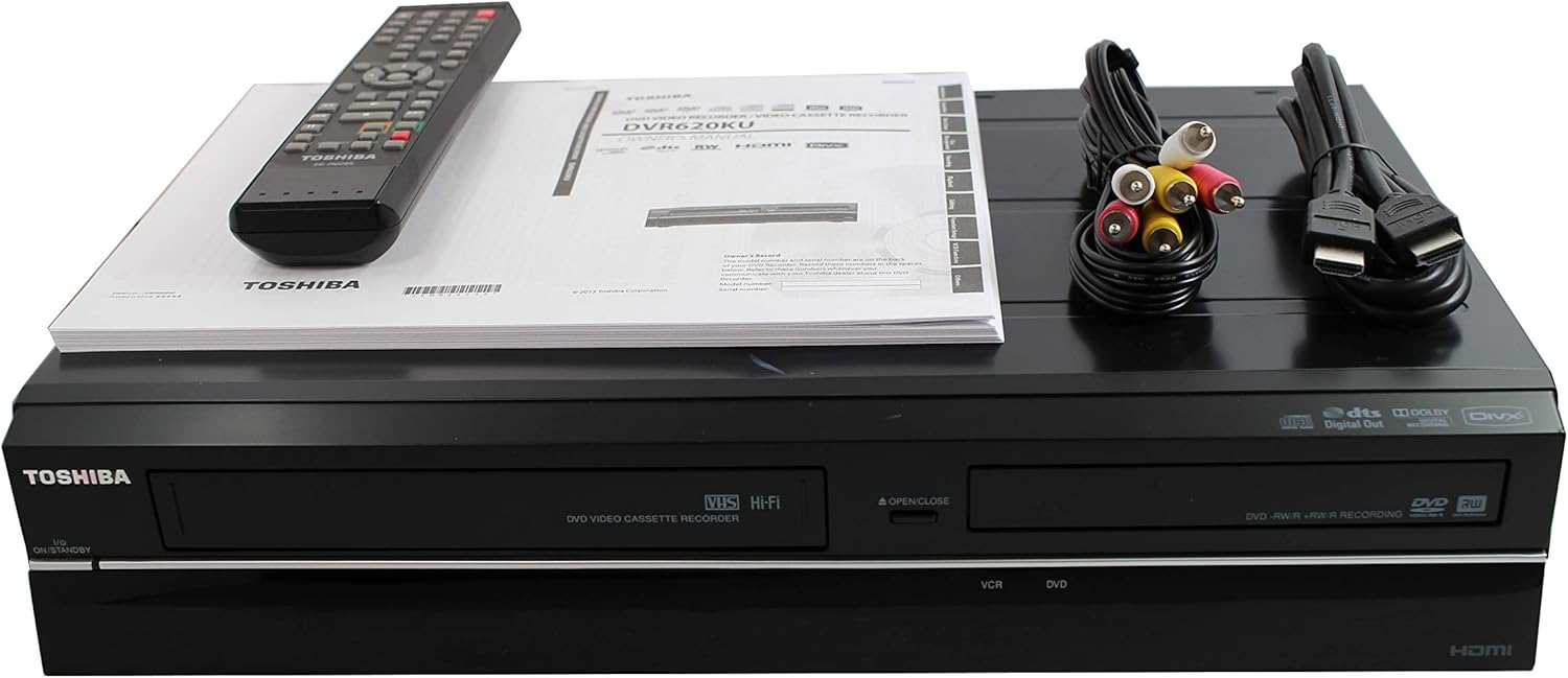 Toshiba VHS to DVD Recorder VCR Combo w/ Remote, HDMI