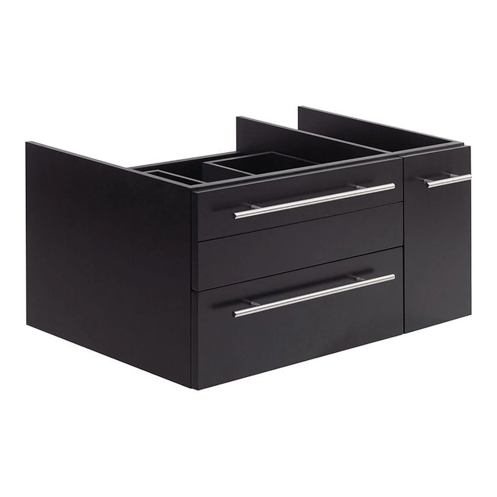 Fresca Lucera 36" Wall Hung Vessel Sink Wood Bathroom Cabinet - Left in Espresso