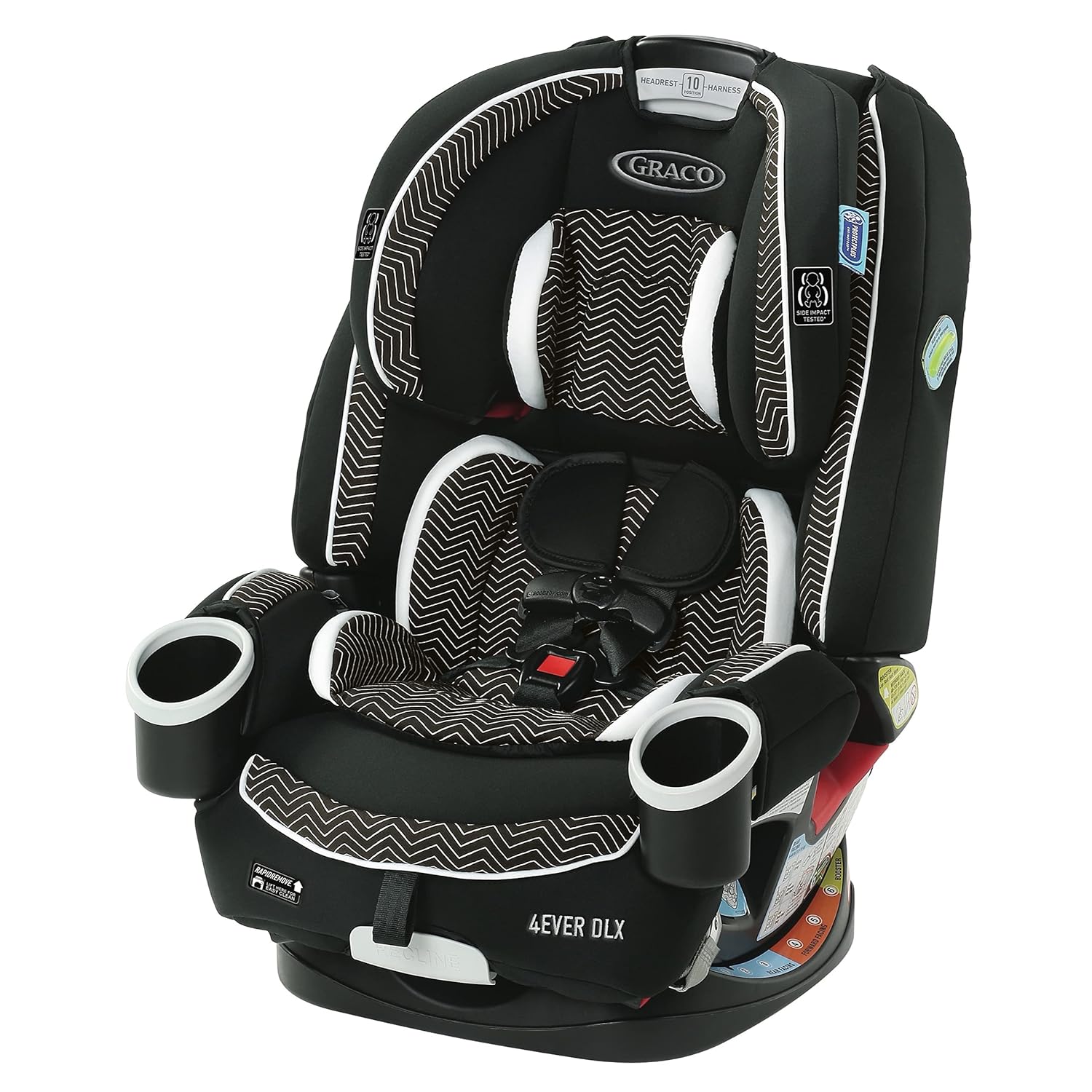 Graco 4Ever DLX 4-in-1 Car Seat to Backless Booster, TurboBooster Dinorama Backless Booster