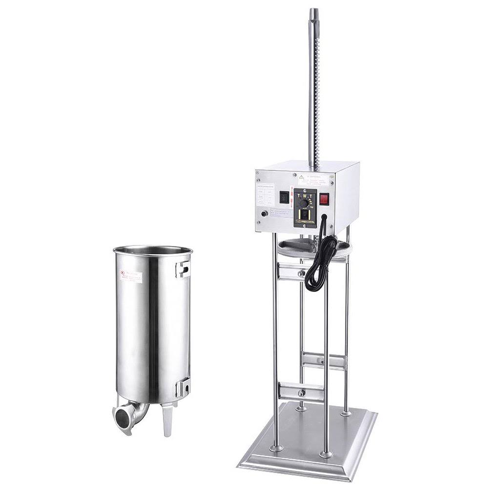 Yescom 15L Electric sausage Stuffer Vertical Stainless Steel Meat Filler w/4 Stuffing Tubes Commercial Restaurant