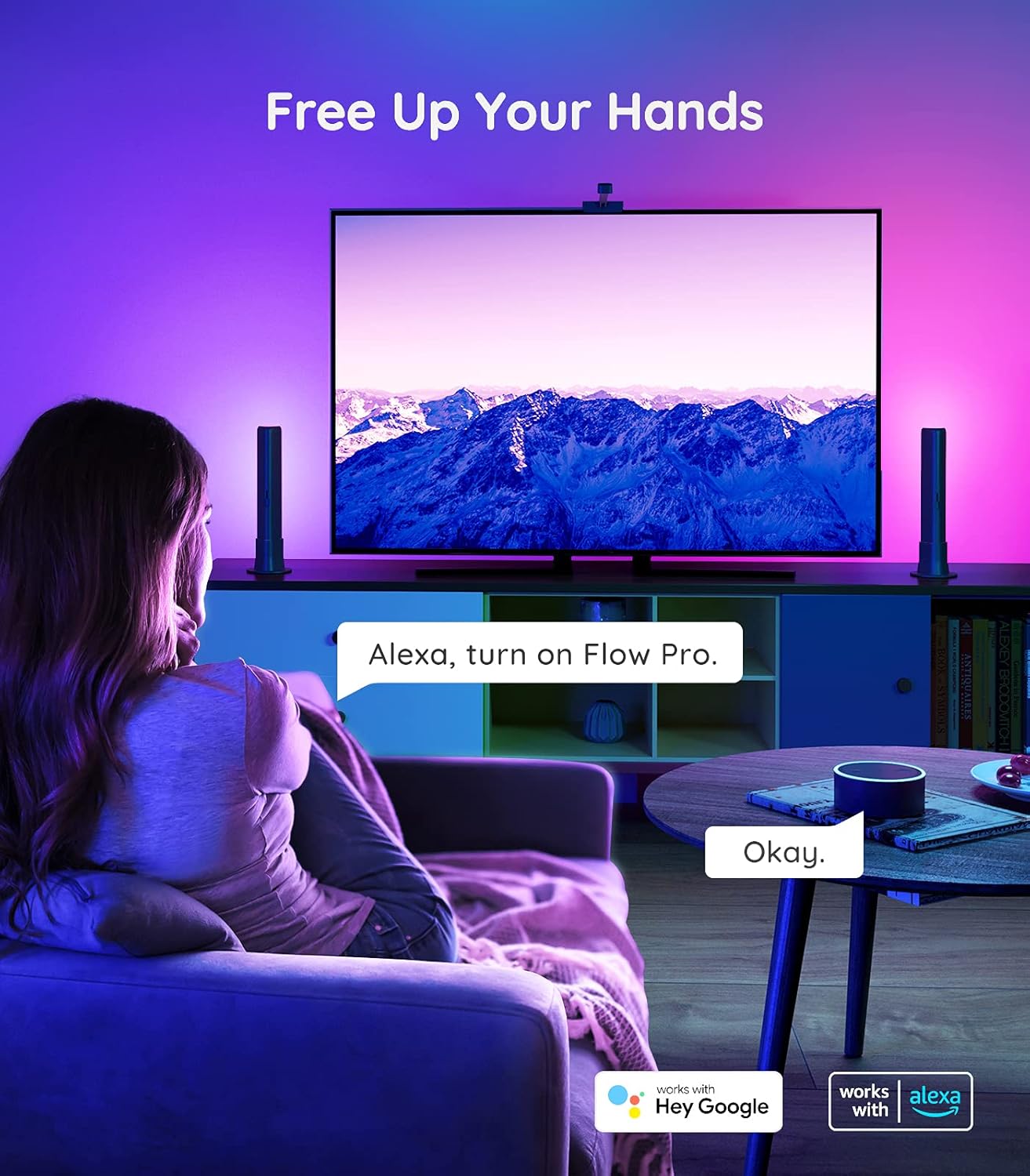 Govee Flow Pro LED Smart Light Bars, RGBIC Ambiance Backlights with Camera, Music Sync Kit Works with Alexa & Google Assistant, 12 Preset Modes LED Play Light Bar for 27-45 inch Gaming, PC, TV, Room Pack of 2