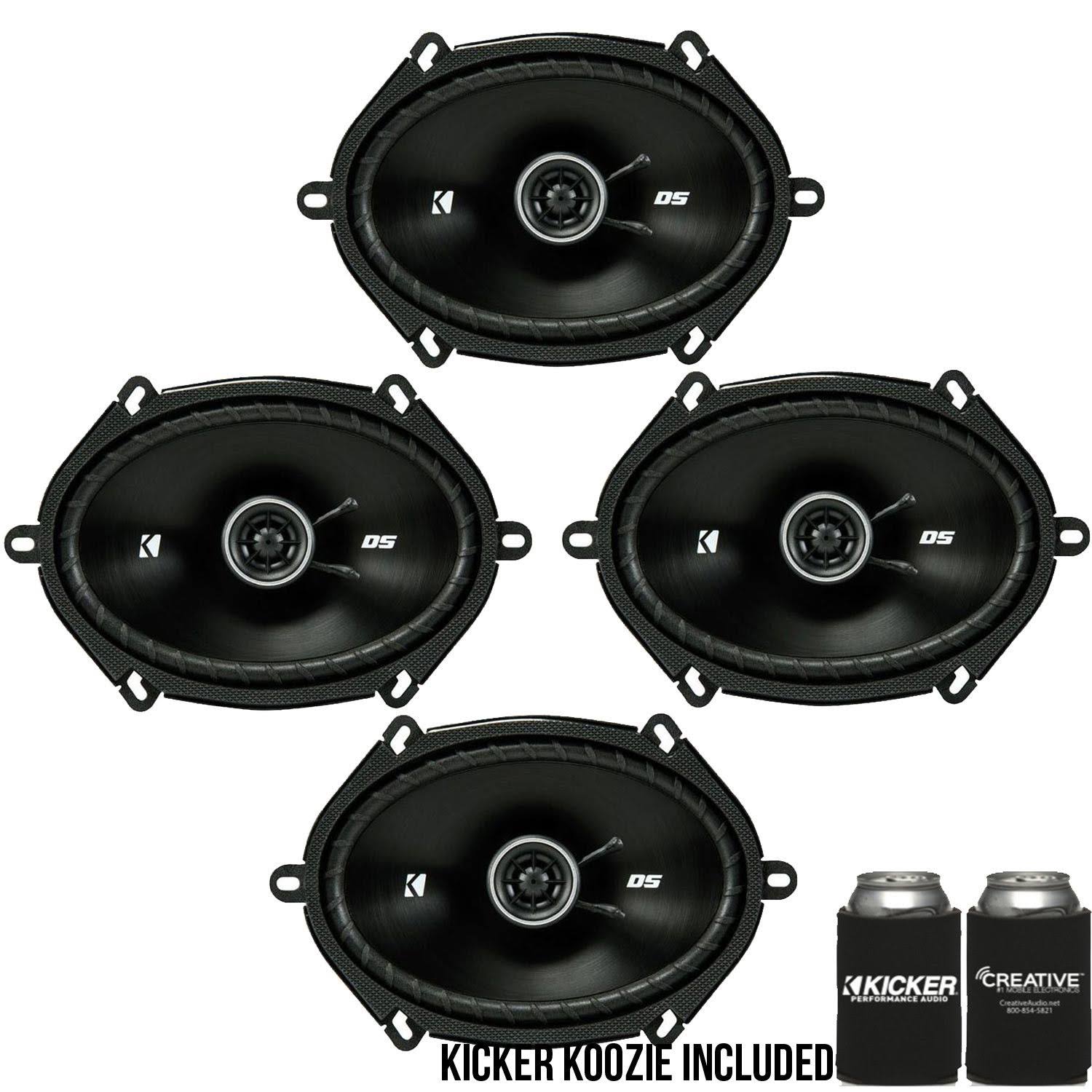Kicker DSC680 6x8-Inch (160x200mm) Coaxial Speakers 4-Ohm Bundle
