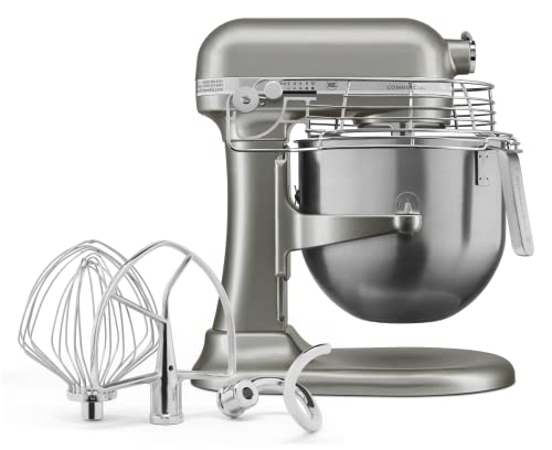 KitchenAid KSM8990CU 8-Quart Commercial Countertop Mixer, 10-Speed, Gear-Driven, Contour Silver