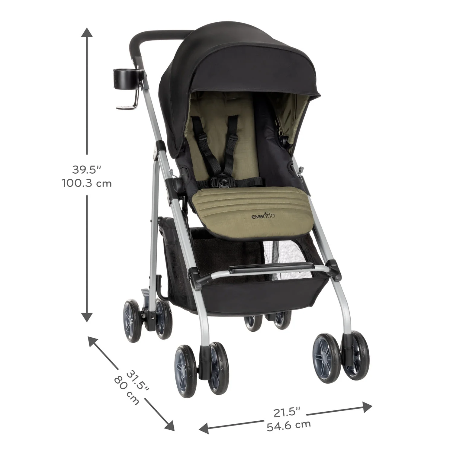 Evenflo Reversi Lightweight Reversible Stroller (Altair Black), Unisex