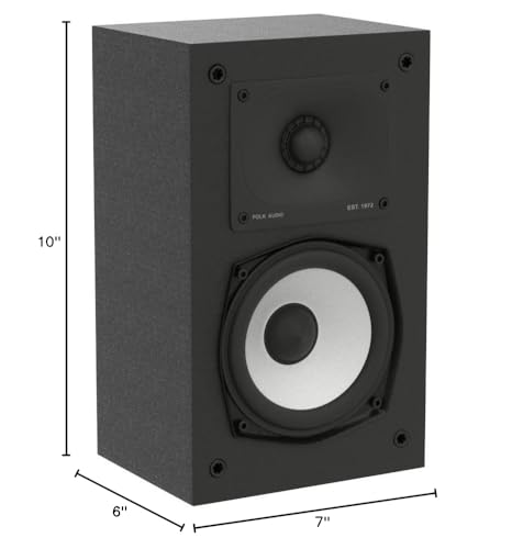Polk Monitor XT10 Home Subwoofer, 10" Deep Bass Woofer, 100W Class D Amplification, Dolby Atmos, Auro 3D & DTS:X Compatible, Black