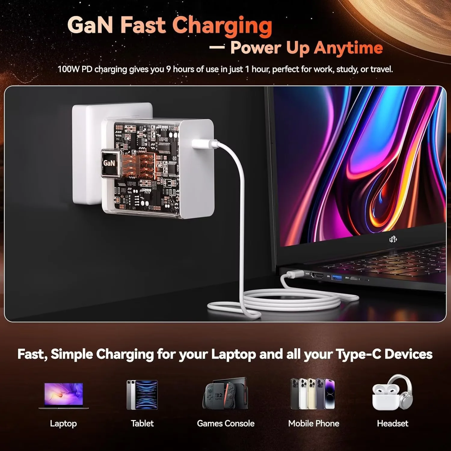 17.3" Gaming-Laptop, AMD Ryzen 7 7735HS (8C/16T, Beats i7-12650H) 64GB DDR5 RAM 1TB SSD Computer with Radeon 680M, 100W Type-C, WiFi-6E, 75Wh Battery, Fingerprint, Backlit Keyboard for Business