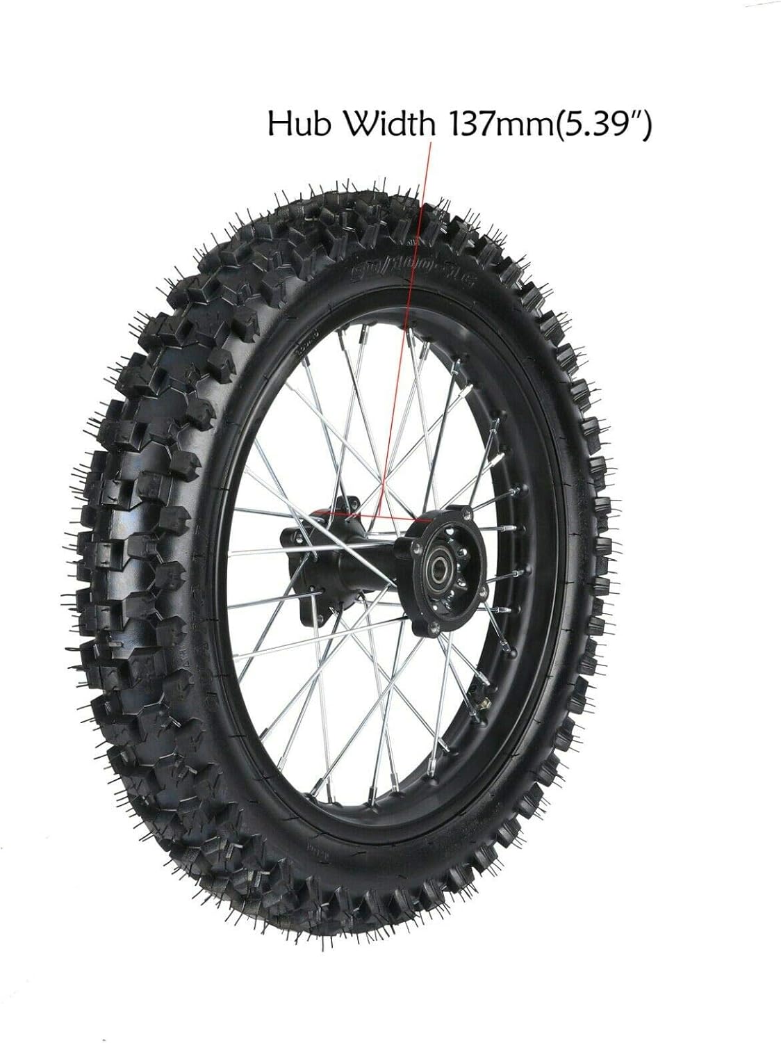 16in 90/100-16 Rear Tire Rim Wheel & Sprocket Tire Assembly for Dirt Pit Bike TTR125 KX100 CRF100