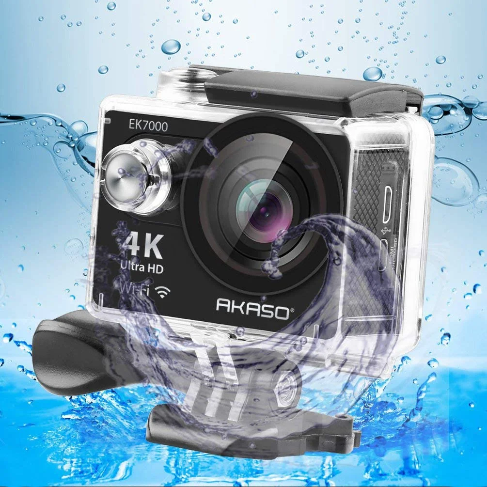 AKASO EK7000 Action Camera 4K Ultra HD 12MP Sport Camera Underwater Waterproof Cameras with Wide View Angle-Black