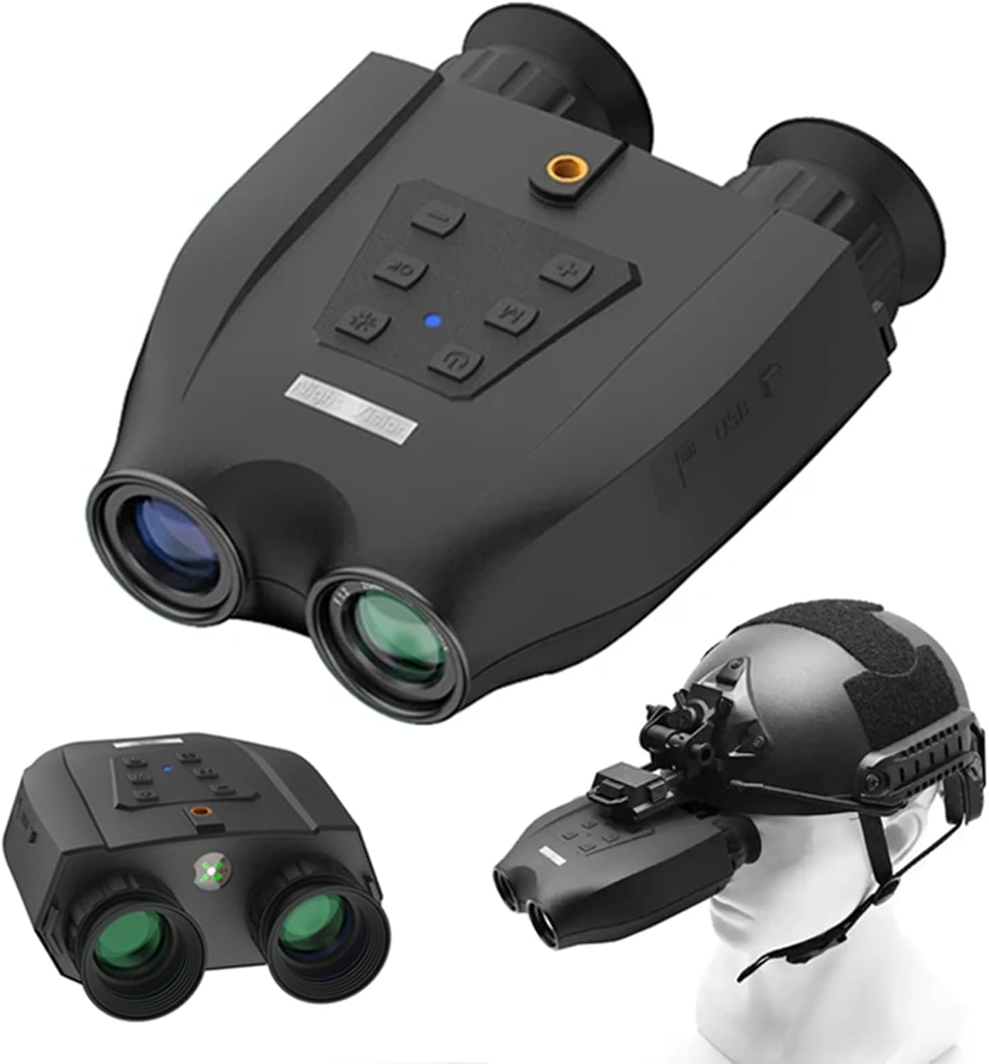 Night Vision Goggles Head Mounted, Digital Infrared Night Vision Binoculars, Military Tactical Goggles for Helmet with 8X Digital Zoom for Camping and Surveillance