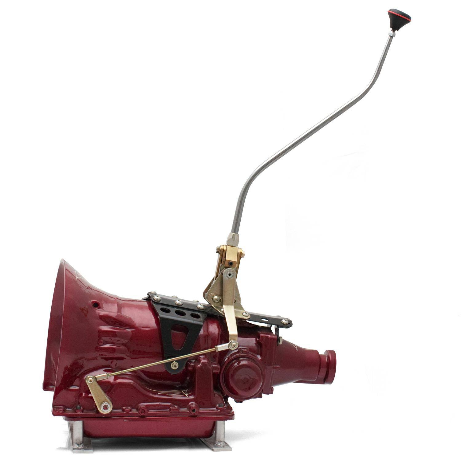 American Shifter GM 400 Th Single Action Automatic Transmission Shifter Kit 23 Dual Bend Arm with Delux Knob