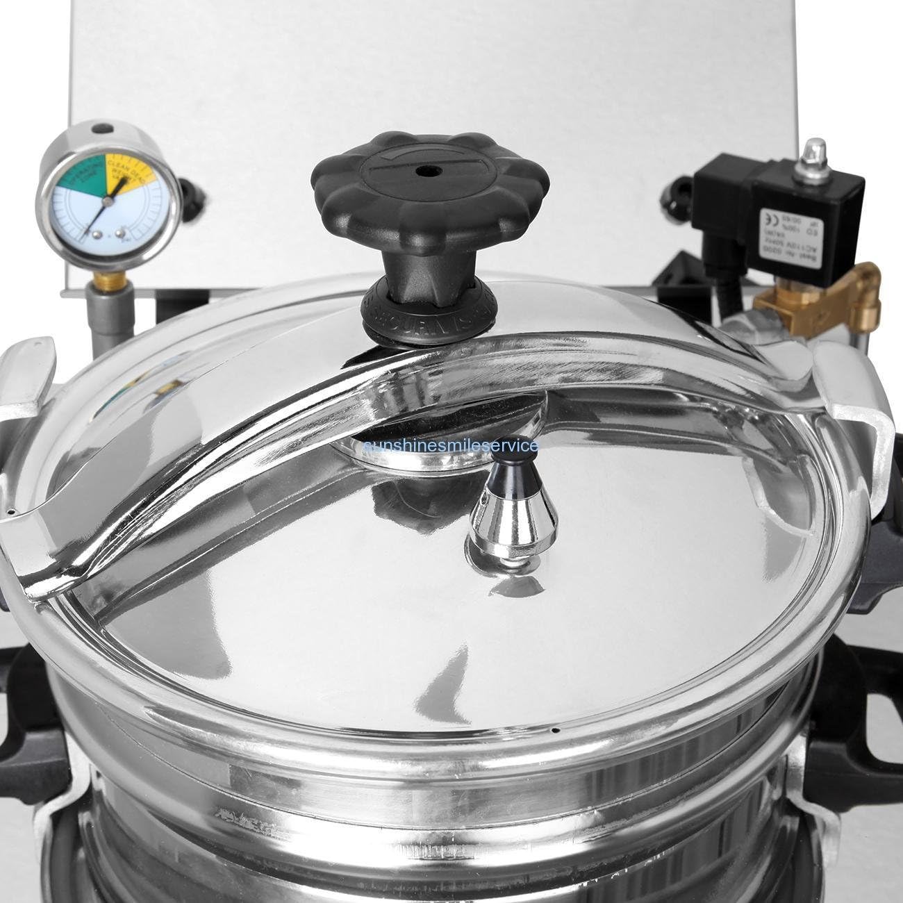 TECHTONGDA 16L Countertop Pressure Fryer, Stainless Steel Commercial Chicken Deep Fryer, 110V 3KW Counter Top Pressure Cooker with Timer and Variable Thermostat, for Restaurant Frying Chicken Fish